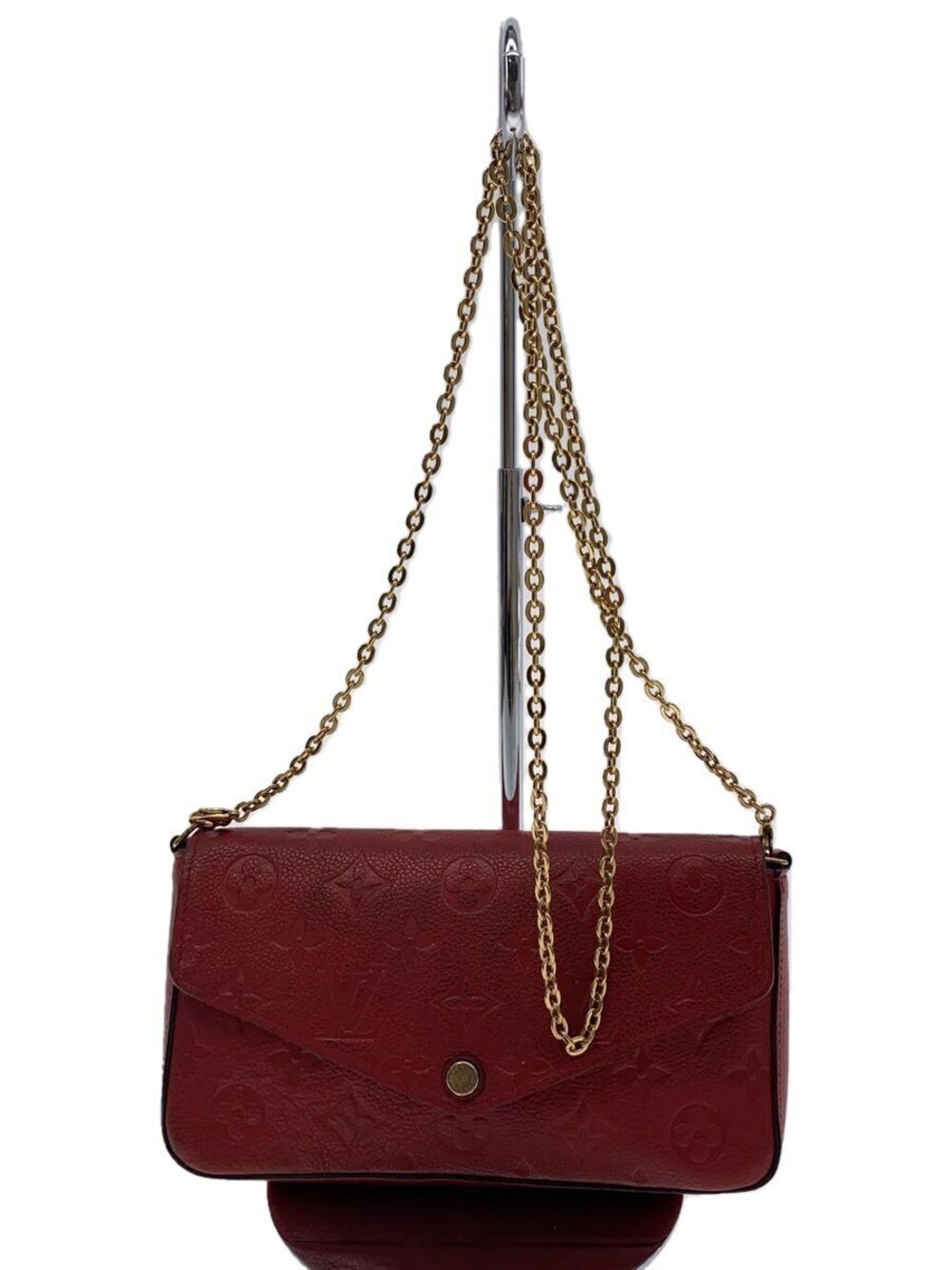 Louis Vuitton Pochette Felicie Monogram Empreinte RED Leather RED Monogram
